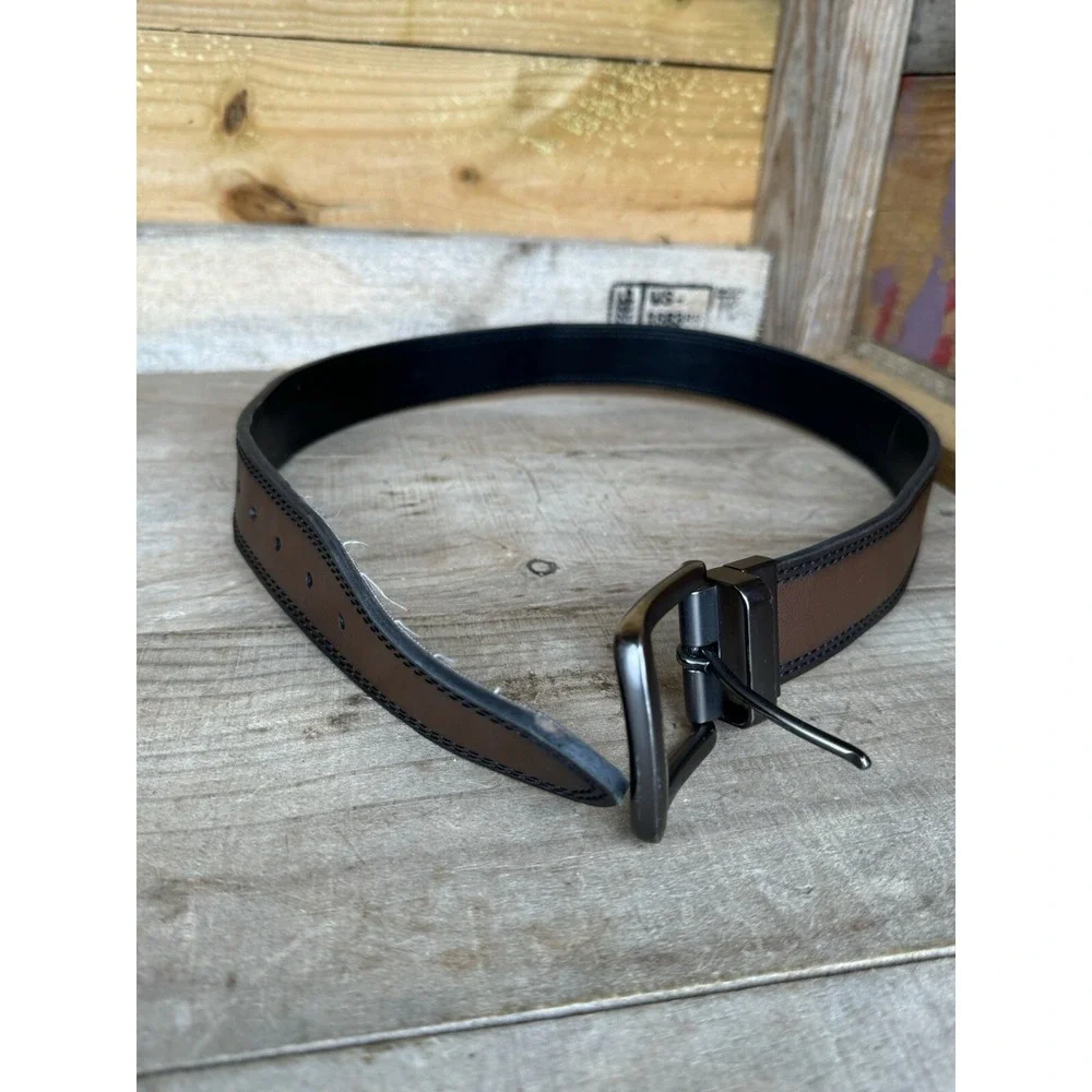 Mens Genuine Leather Belt Reversible 32/30‎